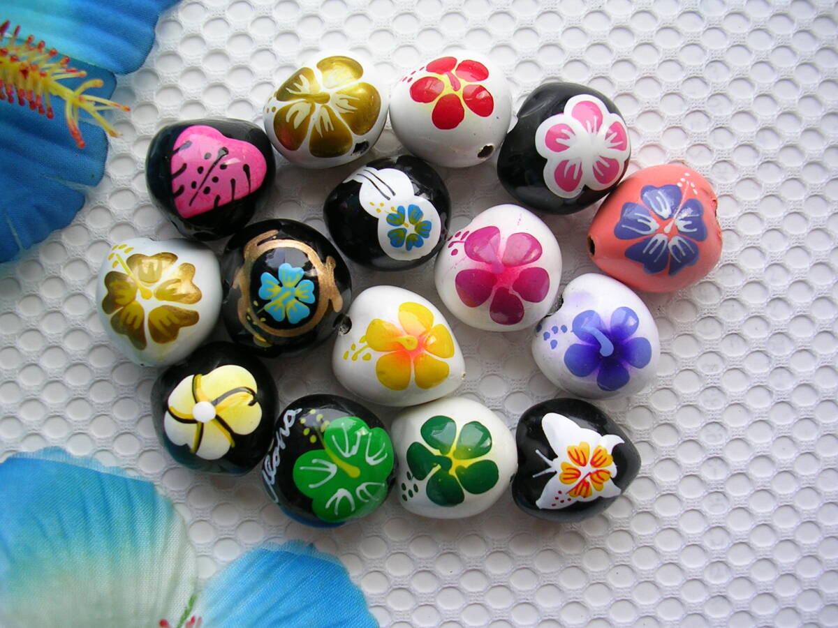 ●ハワイ号外!最新入荷!入手困難!希少オールドデザイン入★カラー&ブラック・ククイナッツミックスセット(S)15種個拍卖