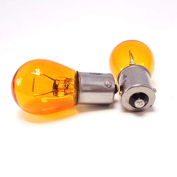 オレンジ バルブ 12V21W BAU15S for TWIN POINT 2P/SET ▽Mntj ***拍卖