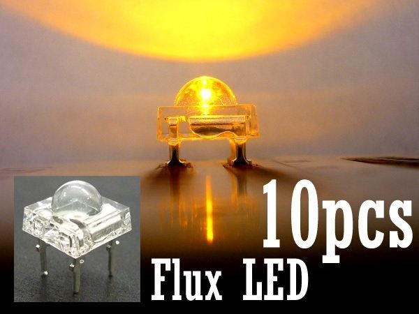 FluxLED 10個セット 黄 チップ 自作LED (L02) 送料無料/11拍卖