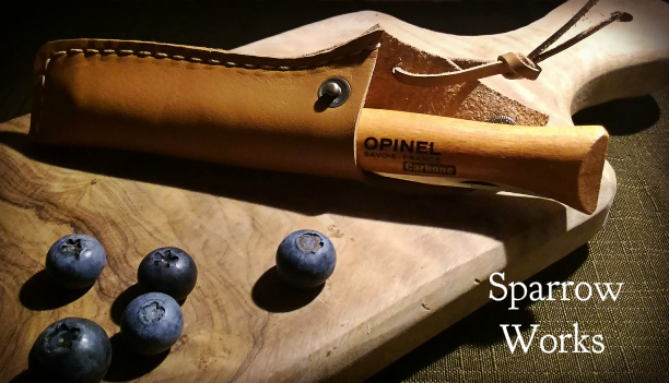 オピネルNO.6レザーカバーキャメルブラウン★#6 41476フランス製キャンプナイフ革カバー焚き付けバーベキューアウトドア日本製ハンドメイド拍卖