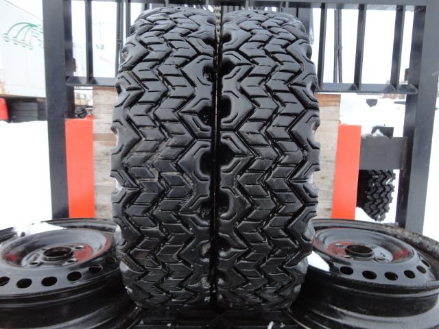 □L52 リア用 フォークリフト 冬 美品 DUNLOP POWER SNOW 7.00-12 12PR 2本 2022年製拍卖