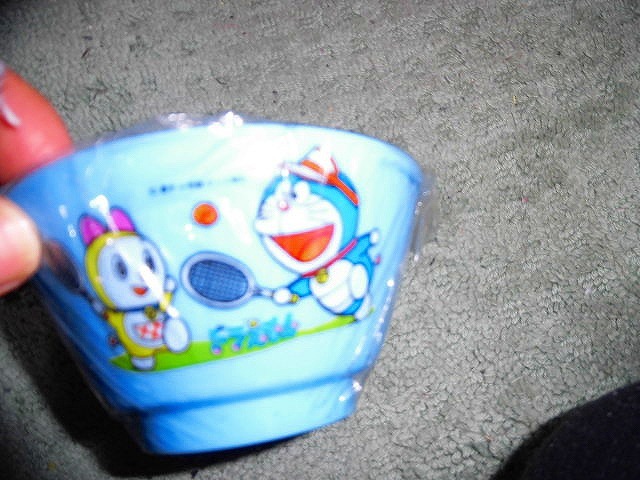 T20 新品 プラスチック 茶碗 ドラえもん 青 藤子不二雄 テレビ朝日 当時品と思われます。1980年代前後拍卖