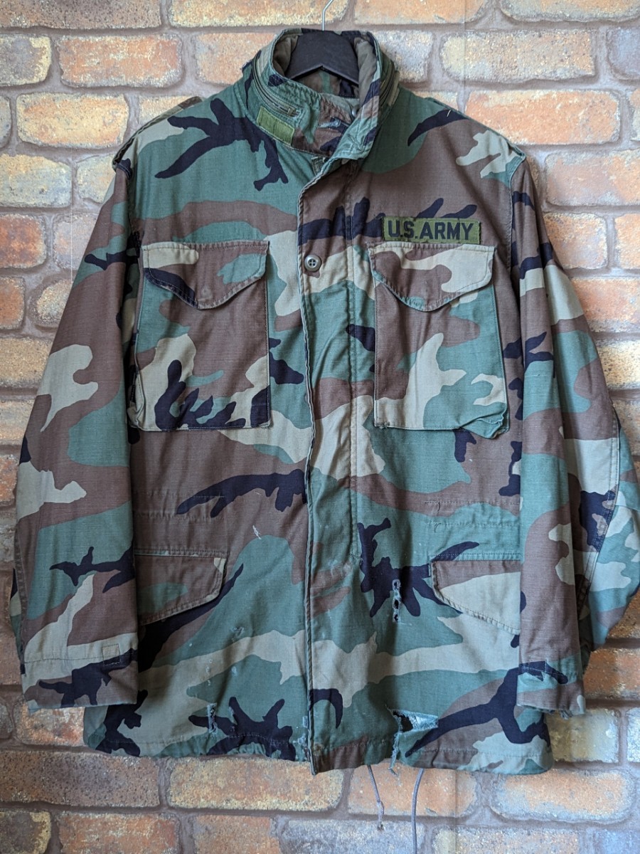☆80s☆ U.S.Army M-65 Camouflage SmallRegular 80年代 米軍 フィールドジャケット 迷彩 M65拍卖