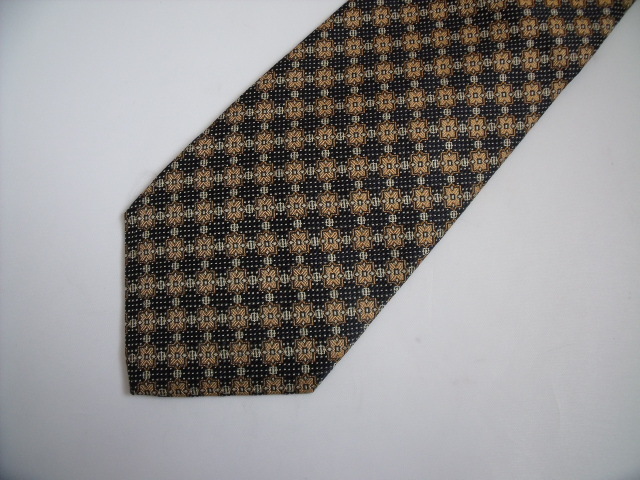 $ 新品 $ ● ブランド ネクタイ ● HIROKO KOSHINO ◆ ヒロココシノ ◆ JGD ◆ 刺繍 小紋 柄 ◆ 濃紺 × ブラウン系 ◆ 送料無料!!拍卖