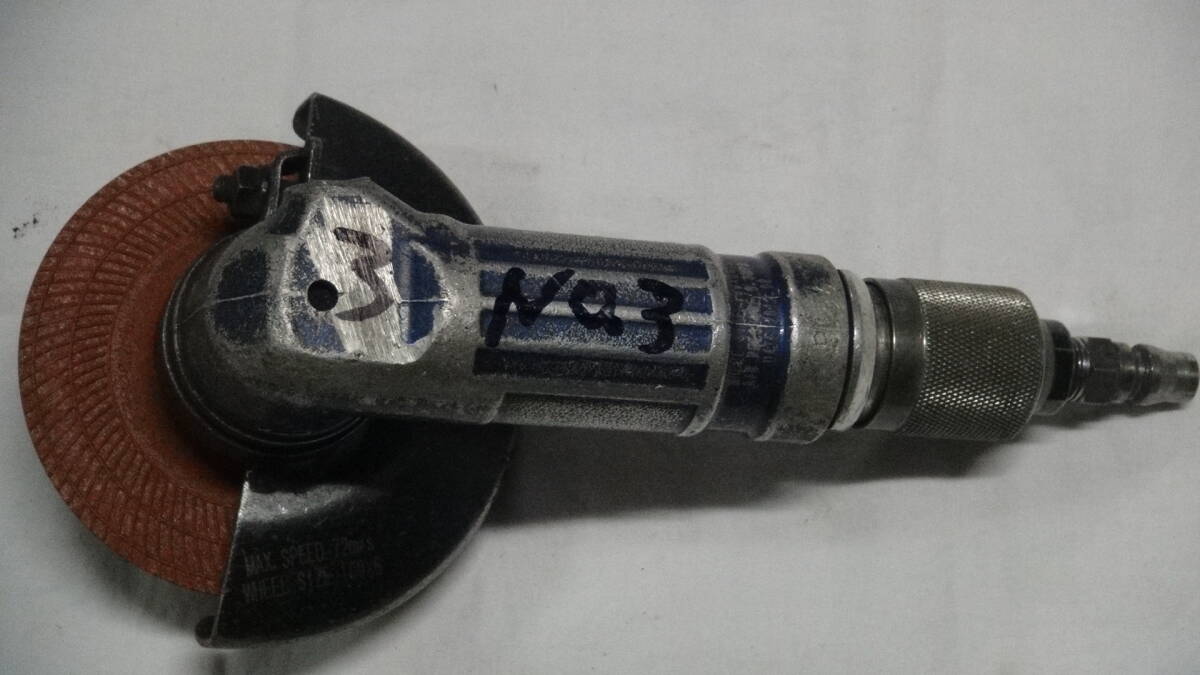 エアー工具 ヨシダツール 小型アングルグラインダー100㍉  №3 作動確認済 拍卖