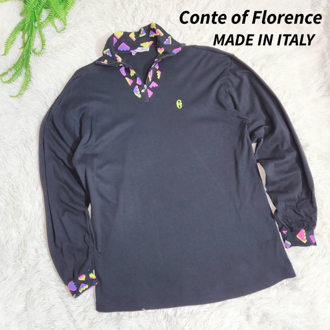 イタリア製 Conte of Florence ハーフジップ長袖カットソー サイズ表記なし スキー 123拍卖