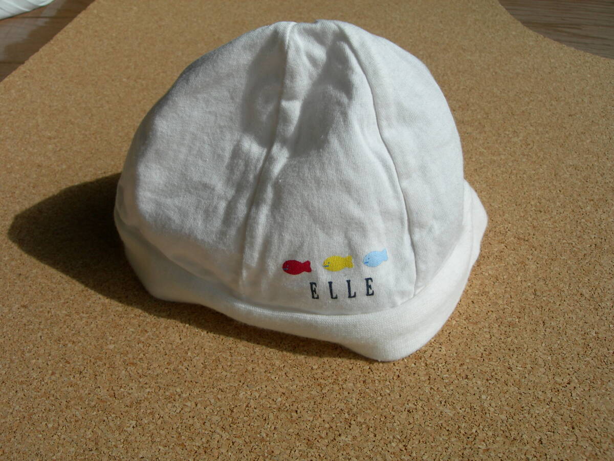 ELLE ベビー用 帽子(白) サイズフリー拍卖