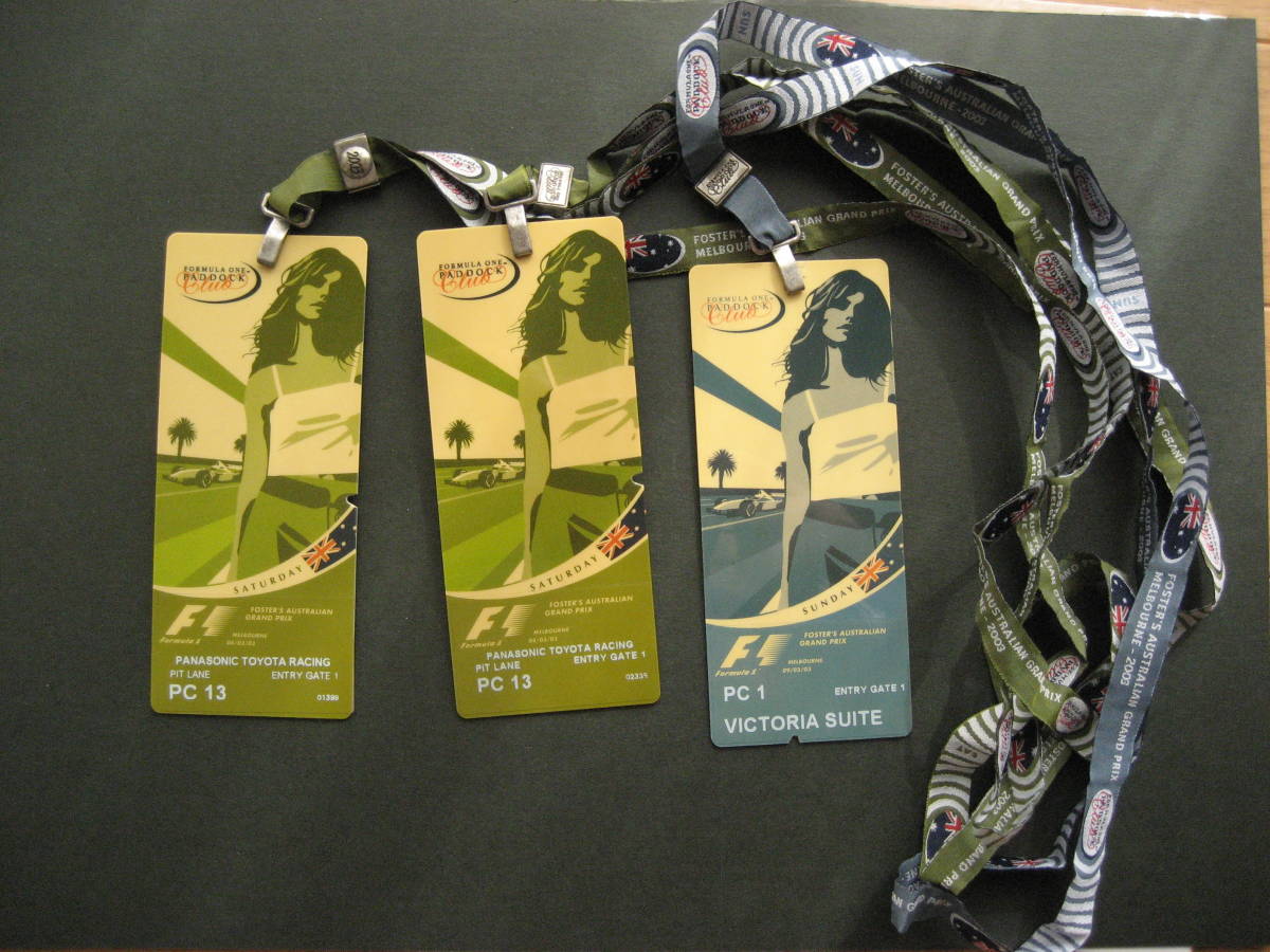 ★☆★コレクション整理 ★☆★ 2003 パドッククラブパス 3点セット ★☆★拍卖