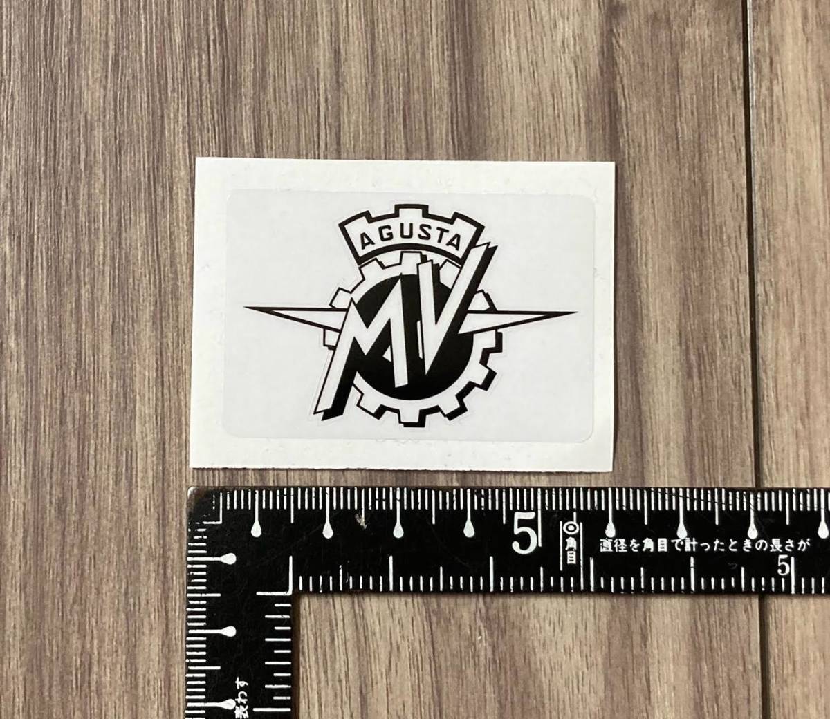 ★送料無料★ MV Agusta ヘルメット ステッカー シール デカール ブラック&クリア 53mm x 35mm拍卖