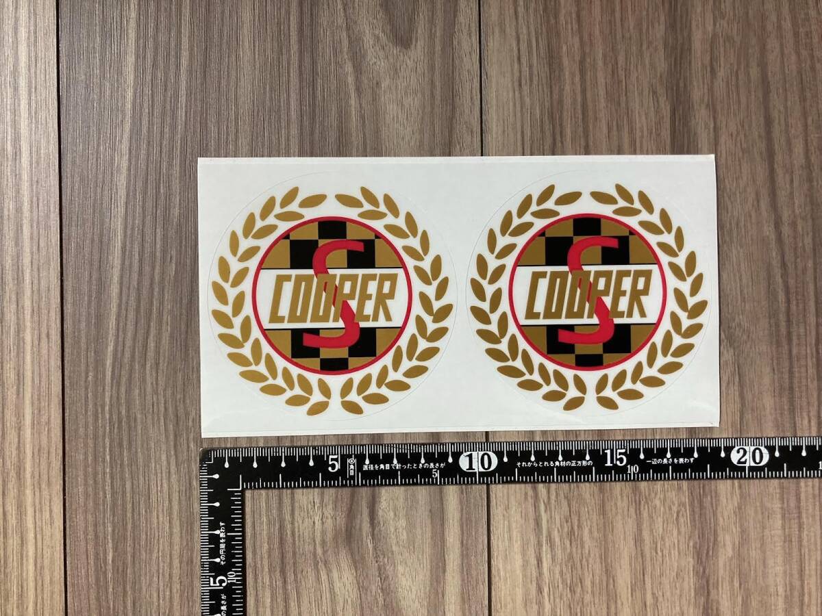 送料無料 MINI COOPER S Sticker Decal ミニクーパー ステッカー シール デカール 2枚セット 90mm拍卖