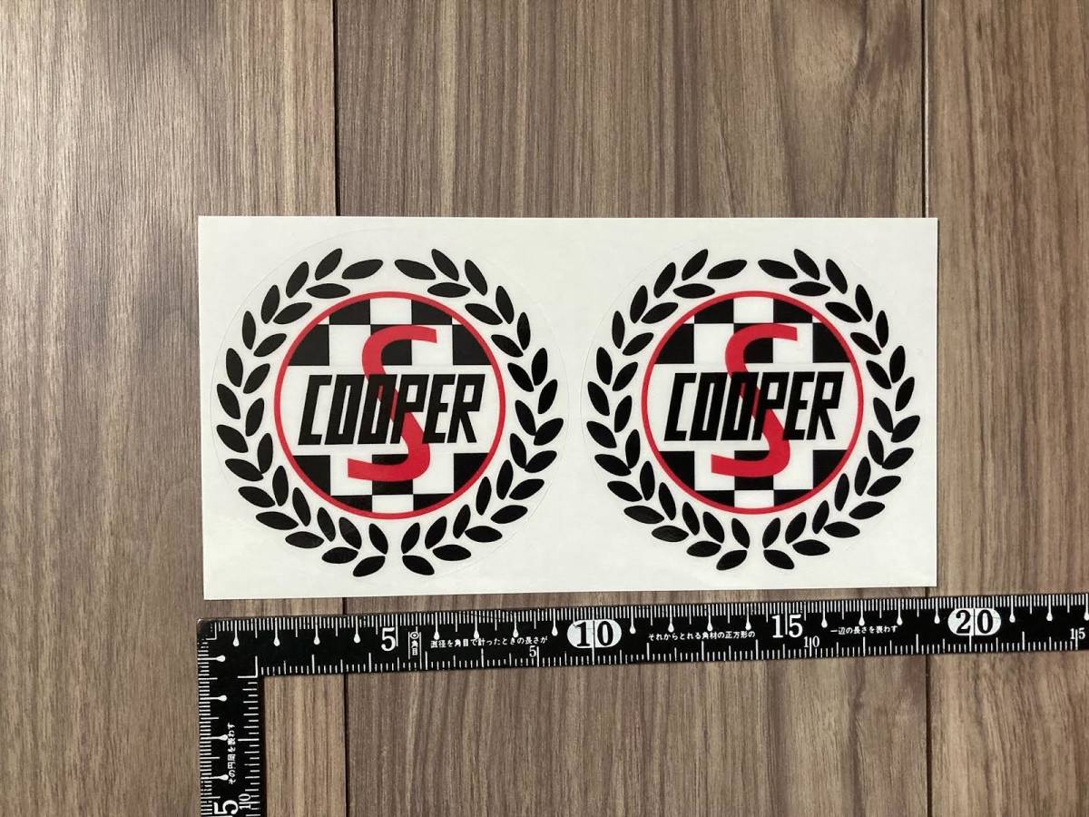 送料無料 Mini Cooper S STICKER ミニクーパー ステッカー デカール 2枚セット 90mm拍卖