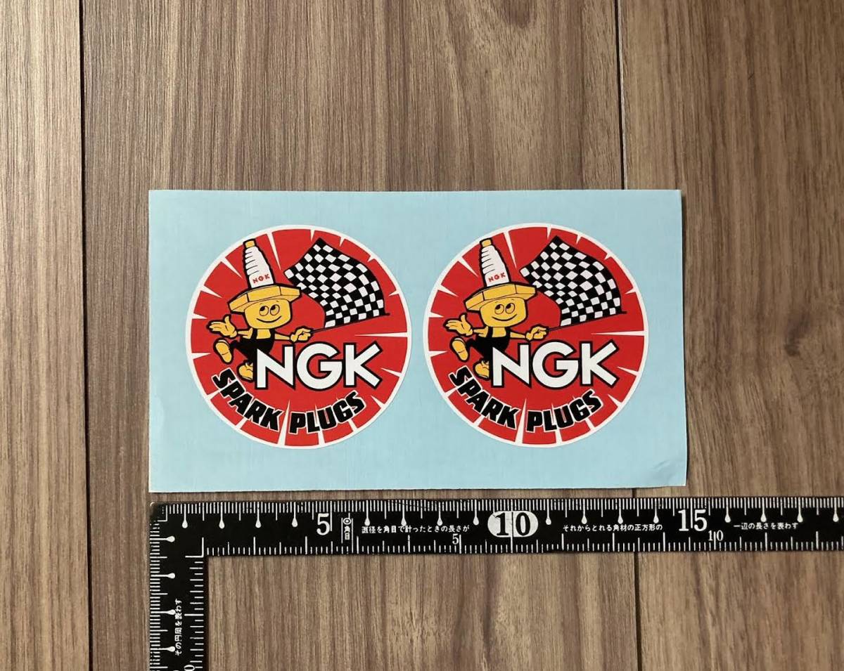 ★送料無料★NGK Spark Plugs カッティング ステッカー デカール セット レッド拍卖