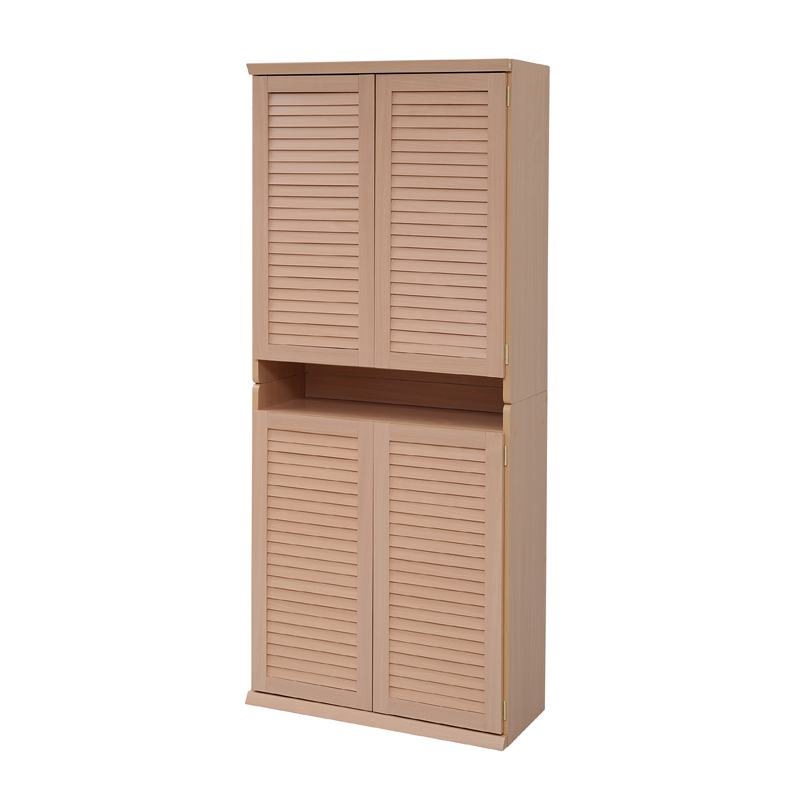 ルーバー式 シューズボックス 靴箱 薄型 玄関収納 幅75 2個組 ナチュラル拍卖