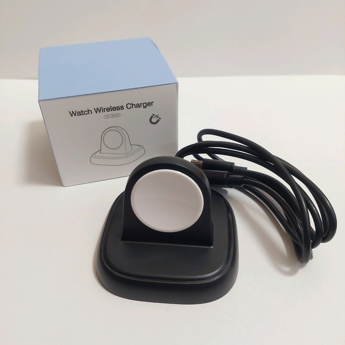 Apple Watch ワイヤレス充電器 磁気充電器 スタンド ブラック 黒拍卖