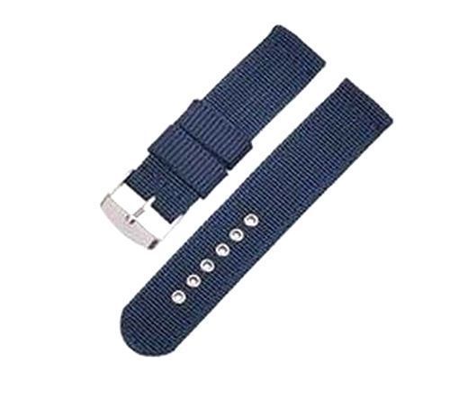 限定特価 高級タイプ 厚み NATO 時計バンド セパレート 22mm ネイビー色 バネ棒付き 税込み拍卖