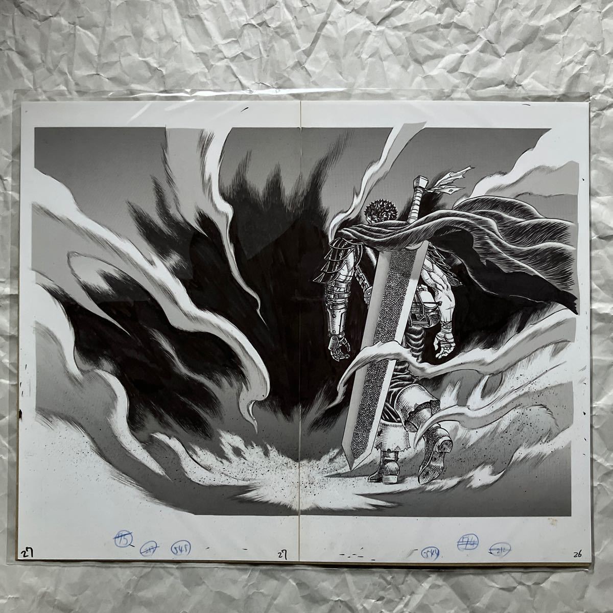 大ベルセルク展 キャラファイン複製原稿 約A3サイズ type G ガッツ拍卖