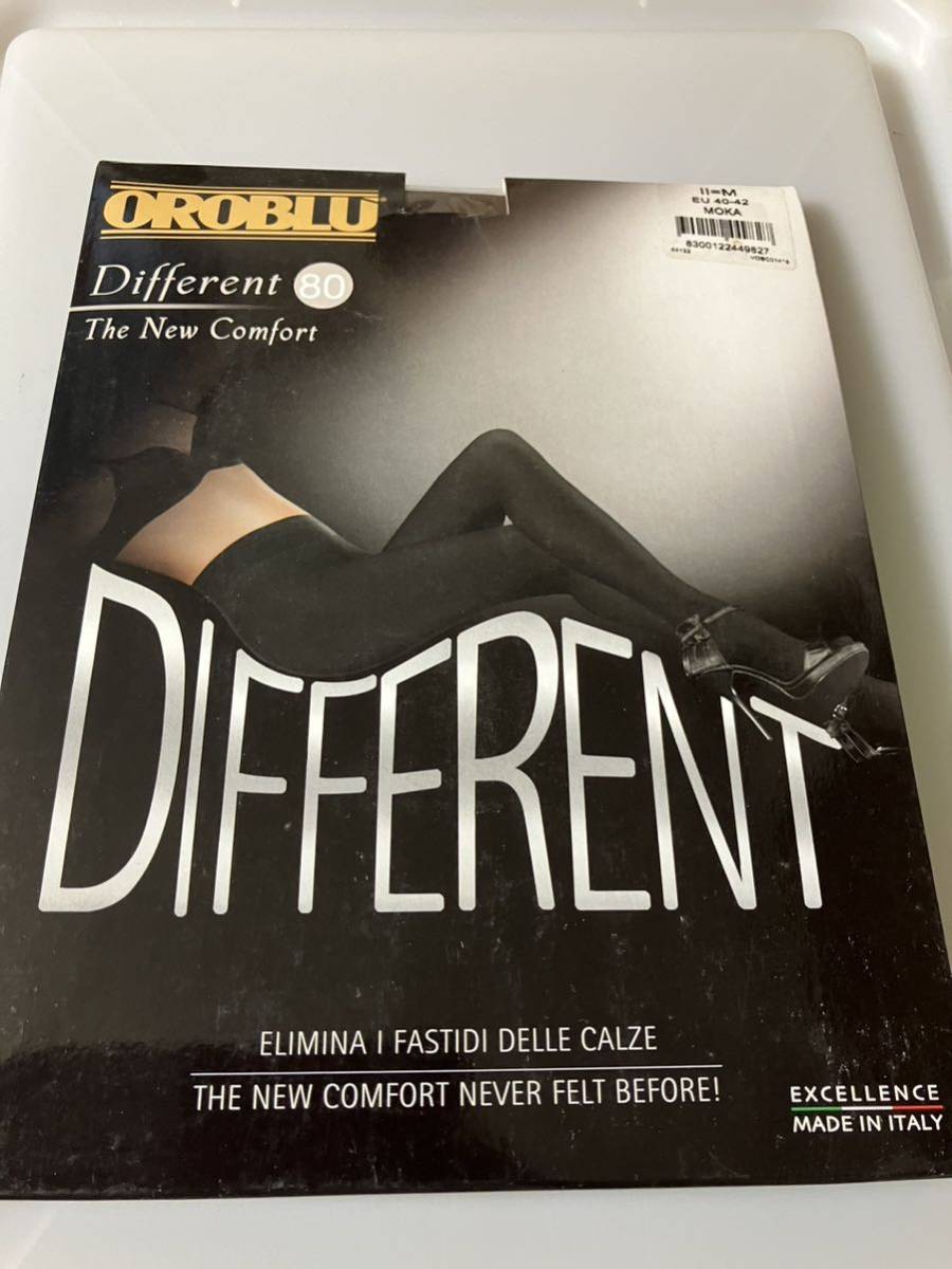 【送料無料】 OROBLU different 80 the new comfort オロブル 80デニール タイツ M 40-42 tights MOKA 高級 イタリア製 厚手 tights モカ拍卖