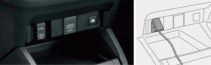 オデッセイ RC系 後期:純正 USBチャージャー(インテリアパネルセンターロアー部)1口 5V 最大2.4A(廃盤 残り在庫わずか)拍卖