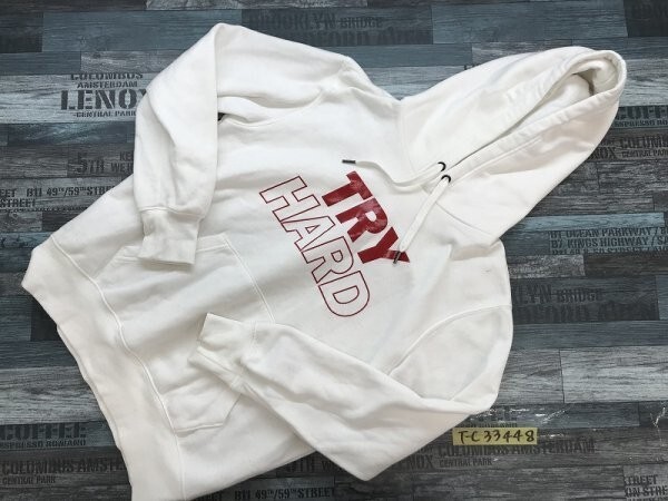 GU ジーユー UNIQLO ユニクロ × DISNEY ディズニー メンズ レディース ミッキー刺繍 裏起毛 スウェット フーディー M 白拍卖