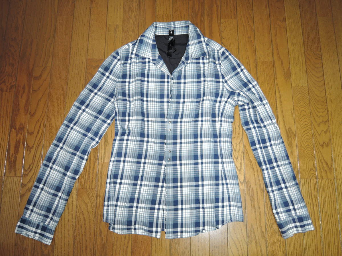 wjk ダブルジェイケイ チェックシャツ S ホックボタン シワ加工 / 長袖シャツ拍卖