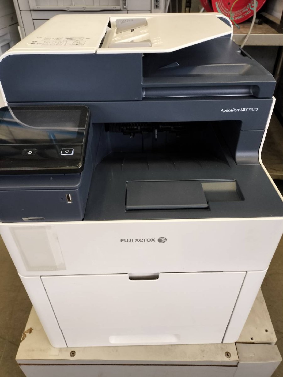 TR7■印字約25013枚! 富士ゼロックス ApeosPort-VII C3322 A4カラー複合機 C/F/S/P/両面/5型タッチパネル 1段【D0202Z1BH】拍卖