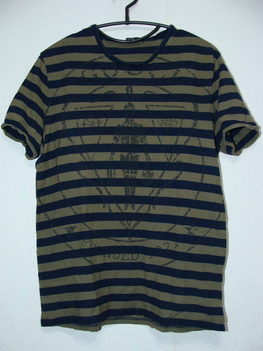 GUCCI グッチ ◇ ボーダー 柄 プリント 半袖 T シャツ カットソー ◇拍卖