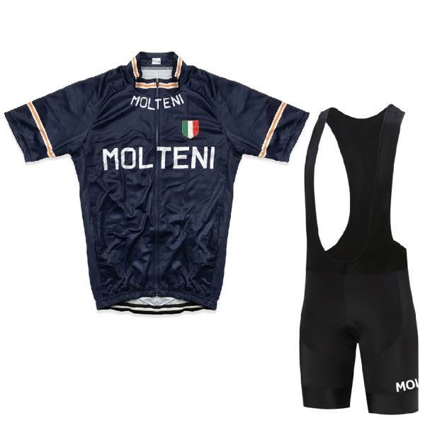 送料無料 新品 レトロデザイン 上下セット Lサイズ イタリア サイクルジャージ ウェア 半袖 メンズ サイクリング MTB ロードバイク拍卖