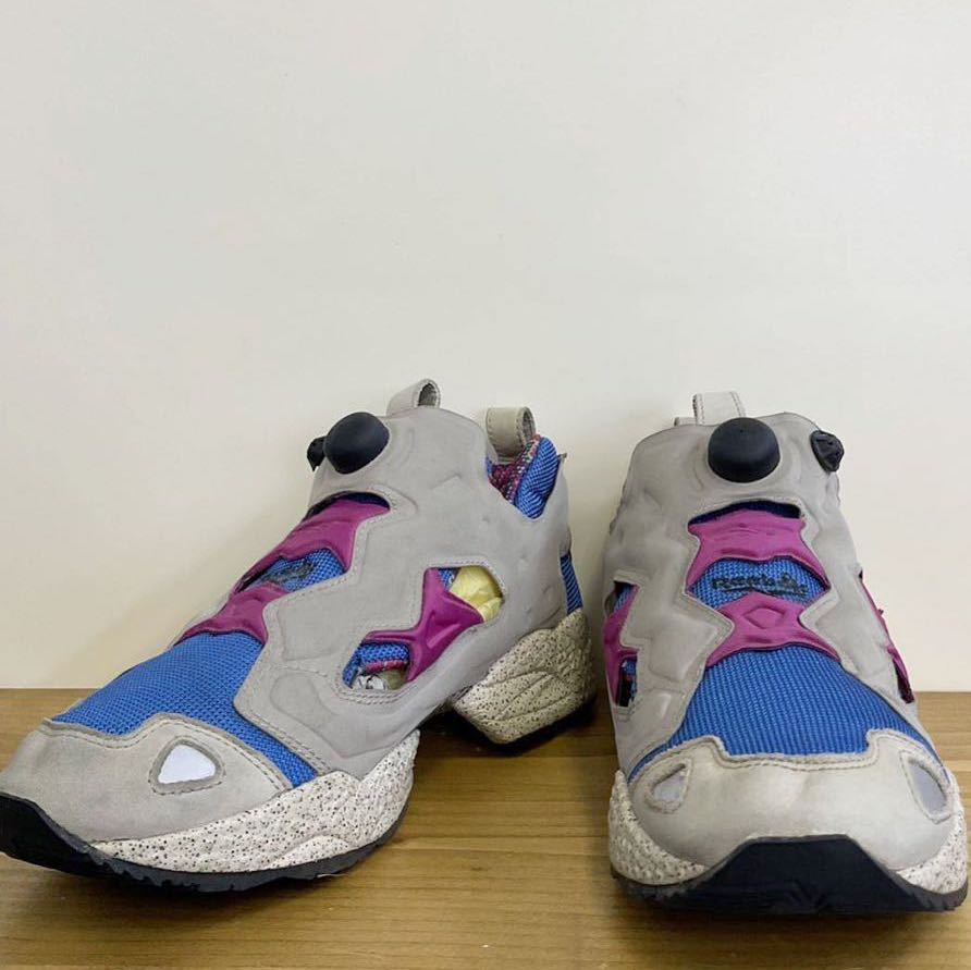Reebok INSTA PUMP FURY スニーカー US10 28cm グレー×ブルー×ピンク シューズ リーボック ポンプ フューリー ローカット V57585拍卖
