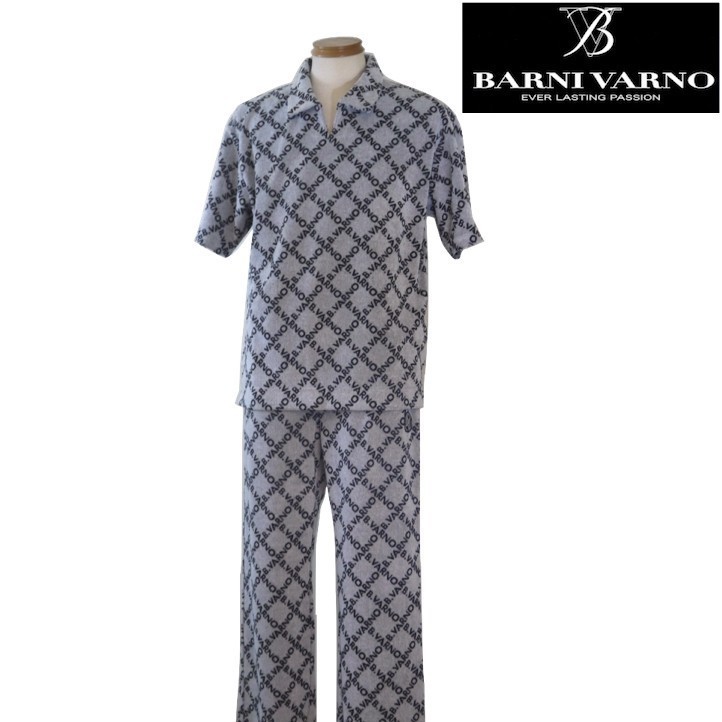 【春夏SALE】 バーニヴァーノ/BARNIVARNO パイル上下セット 931-Lサイズ 白系拍卖