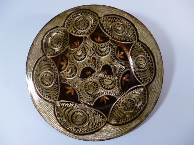 Й トルコ 銅製 飾り皿 壁掛け 壁飾り Й Trkiye お皿 プレート 皿拍卖