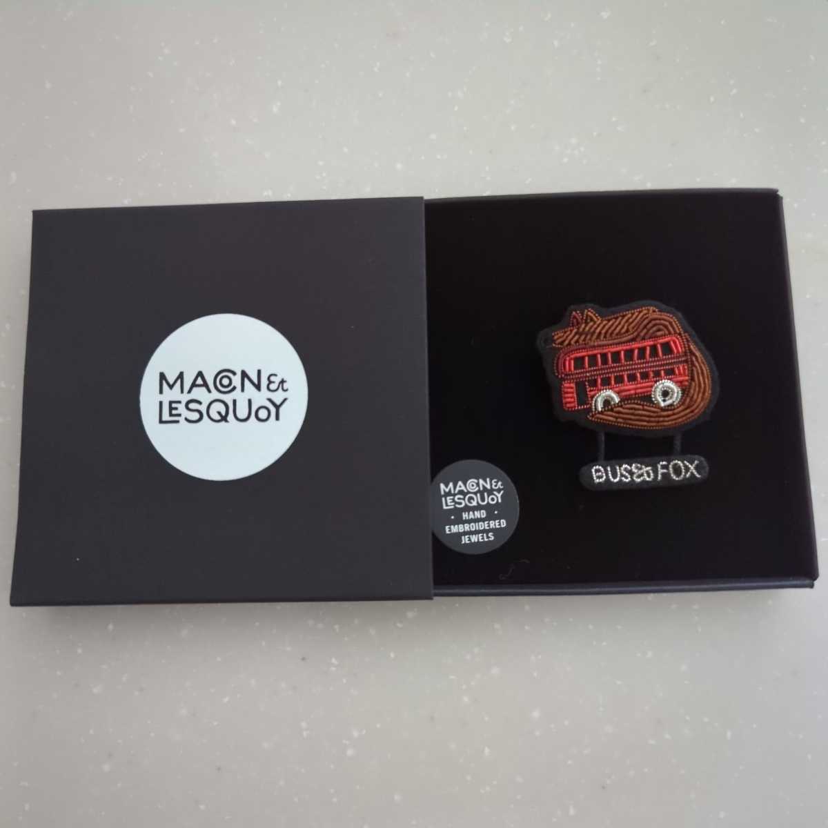 111送料無料★新品★Macon&Lesquoyブローチ★マコンエレスコア★パリ★レア商品★Bus and Fox★バスとキツネ拍卖