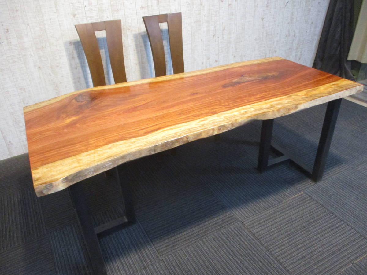 #1129■ ブビンガ 一枚板 無垢 テーブル 板 ローテーブル ダイニングテーブル 座卓 天板 無垢一枚板 一枚板テーブル デスク拍卖