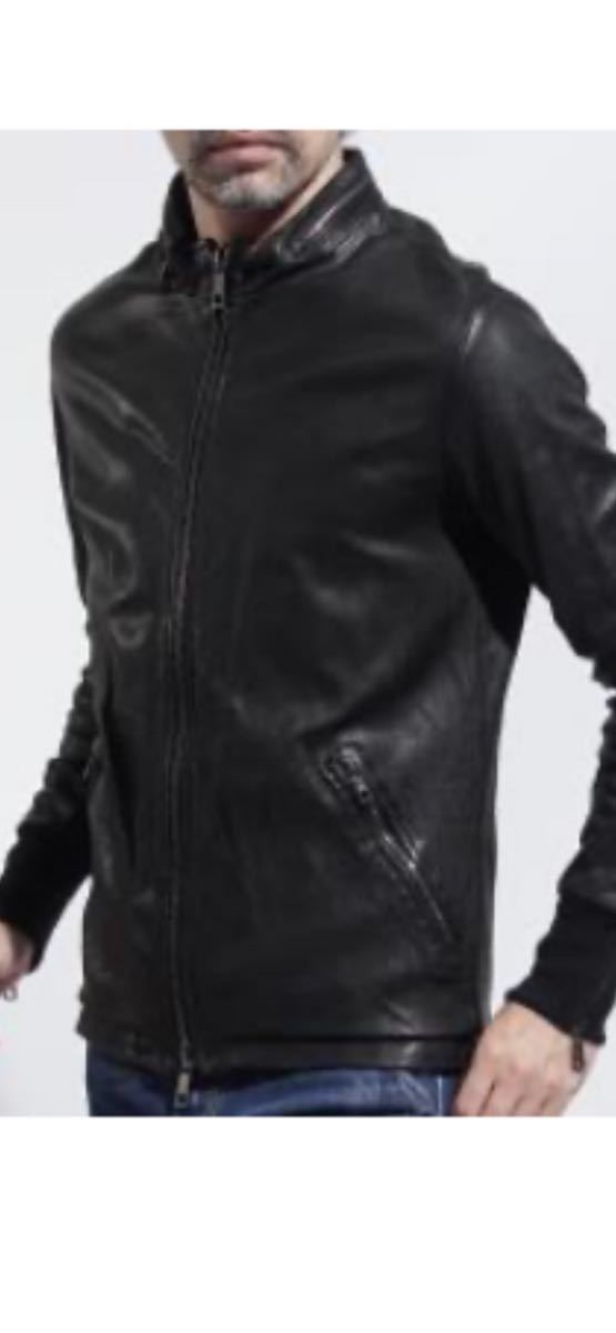 ジョルジオブラット GIORGIO BRATO ライダース ジャケット ブラック メンズ ブルゾン アウター レザー ライダース gu19f-8897v 黒 46サイズ拍卖