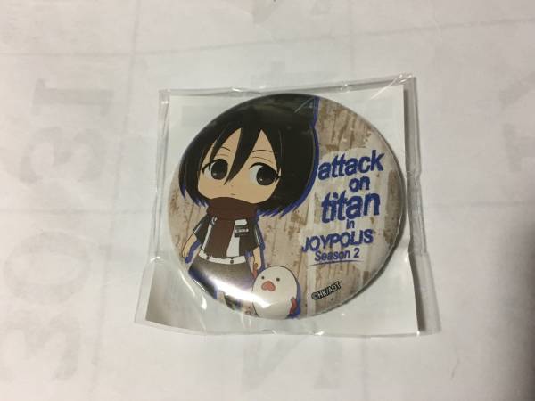 進撃の巨人 ジョイポリス 缶バッジ ミカサ 3個あり拍卖