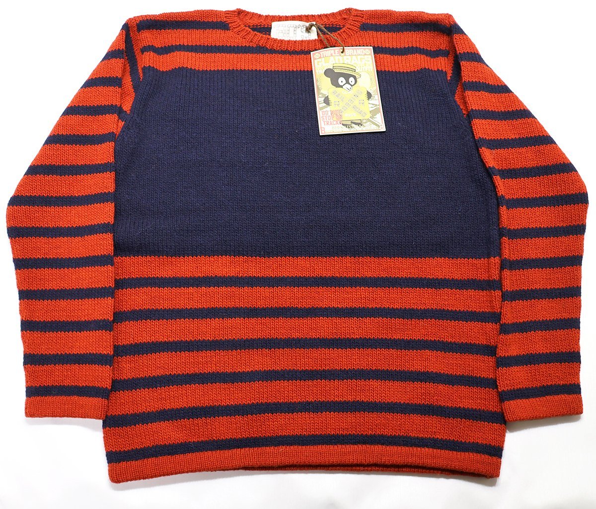 Bo's Glad Rags (ボーズグラッドラグス) Border Sweater / クルーネックボーダーセーター K19-01NV 未使用品 size M / バーンストーマーズ拍卖