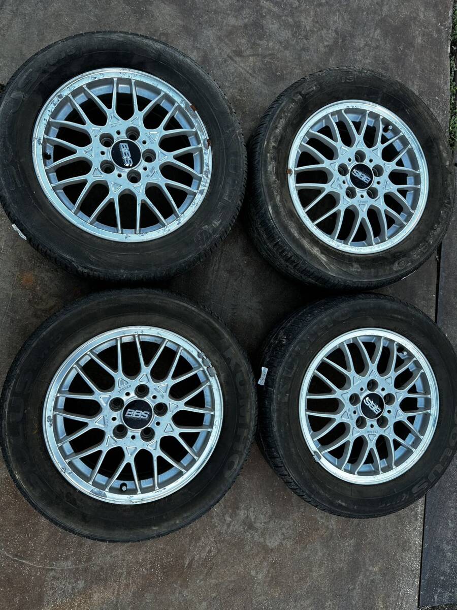 【埼玉県】三菱純正BBSホイール 鍛造ホイールFORGED 5穴 16インチ4本セットアルミホイール 廃タイヤ付き 拍卖