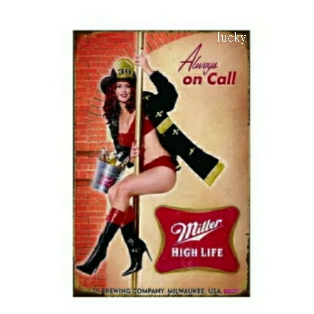 ヴィンテージ レトロ 転写ステッカー 車 カッティングステッカー シール シート デカール Firefighter ポール ガール バイク 装飾 luk342拍卖