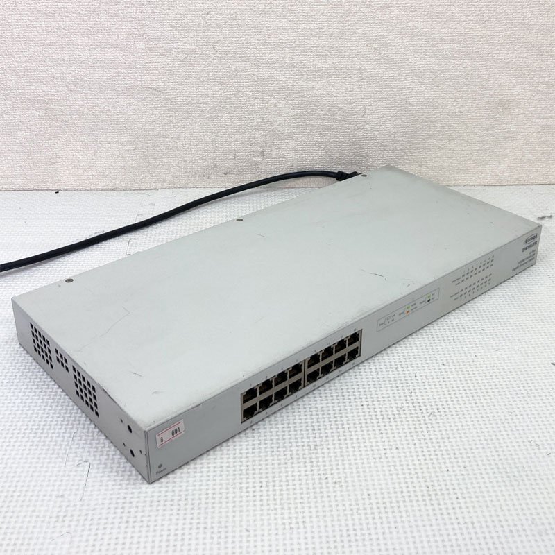 動作確認済 16ポート ギガビット/MDI/MDI-X対応 スイッチングハブ ★ コレガ CG-SW16GTR 電源ケーブル付 #2225-K拍卖