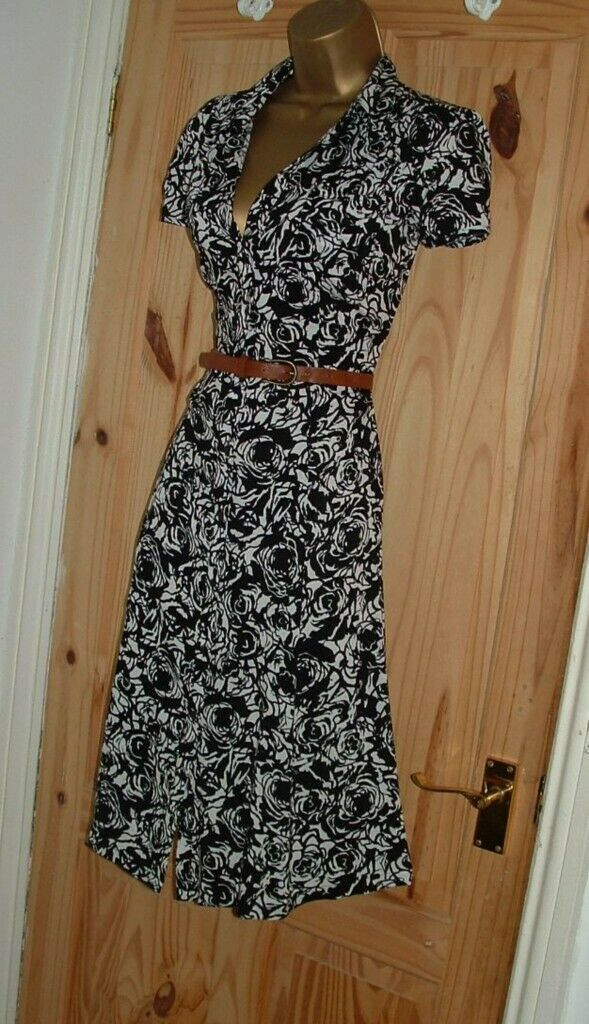 40'50's スタイル ワンピース フラワードレス L ユーロ used 英国 WWII拍卖