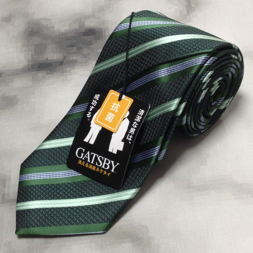 ブリックハウス BRICK HOUSE 美品 新品未使用タグ付 微光沢 ネクタイ 斜めストライプ レジメンタル D-008573 ゆうパケット拍卖