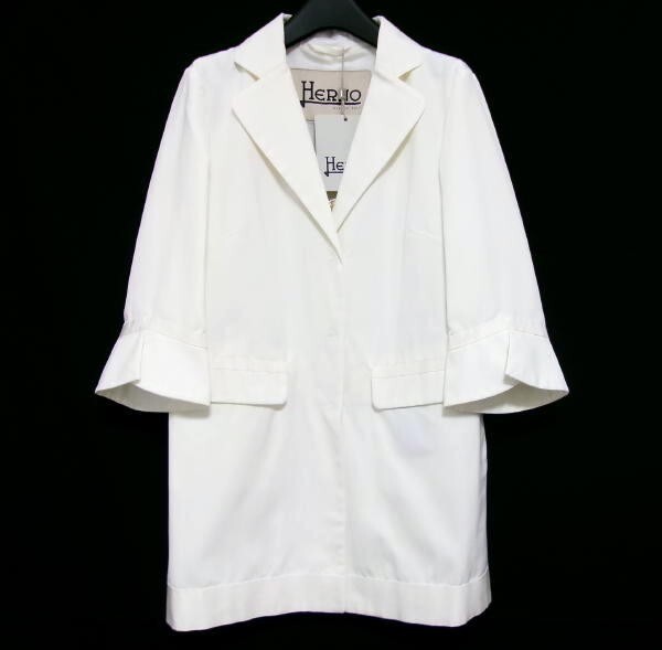 新品★HERNO ヘルノ★コート ジャケット★ホワイト★42★スプリングコート拍卖