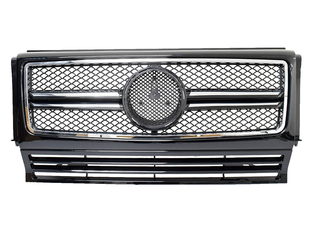 W463 フロント グリル 黒塗装済 ダブルファン対応 G63type メルセデス ベンツ Gクラス ゲレンデ 国内発送 即納 カスタム フェイス 外装拍卖