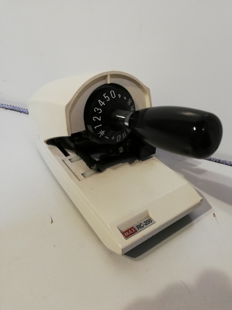 【画像7枚目参照】MAX ロータリー チェックライター RC-200 昭和レトロ アンティーク拍卖
