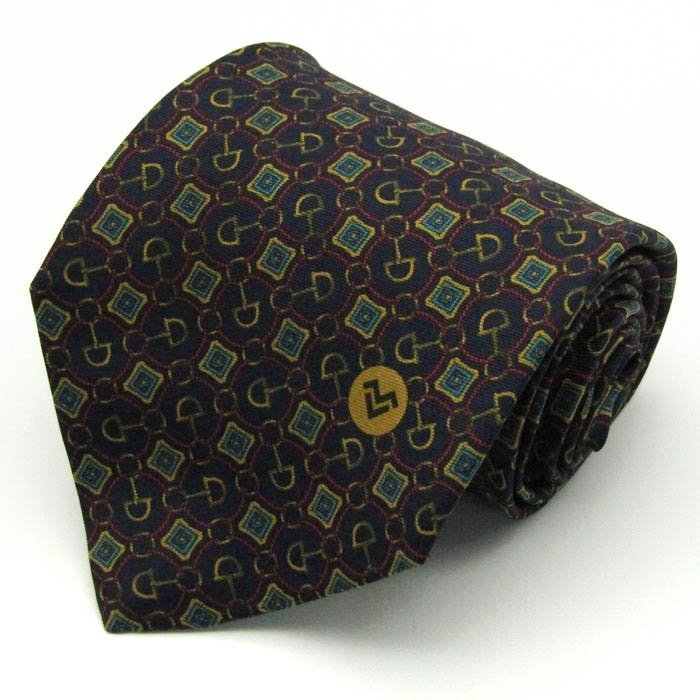 マリオヴァレンティノ ブランドネクタイ ロゴ 小紋柄 ドット パネル柄 シルク イタリア製 メンズ ネイビー MARIO VALENTINO拍卖