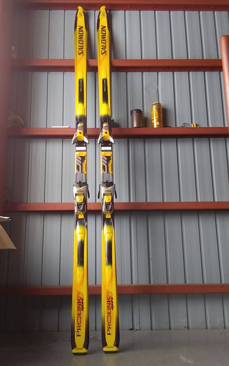 入手不可能 売切り スキー+ビンディング ビンテージスキー SALOMON PROLINK+SALOMON DRIVERS メータースキー スーパーレア希少アイテム拍卖
