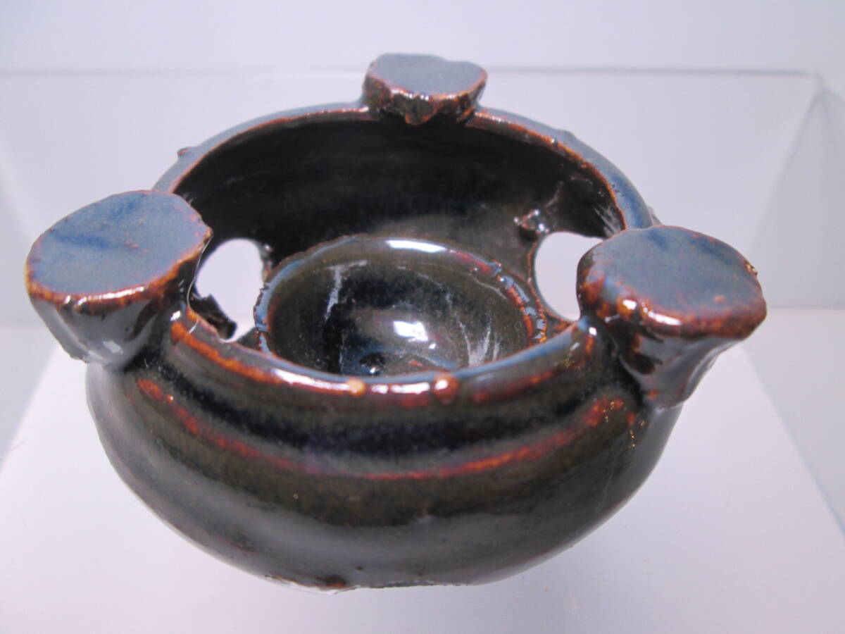 ☆古陶磁 盃台 酒盃コレクション・風呂釜形三つ足の盃台 酒器/酒盃/酒杯拍卖