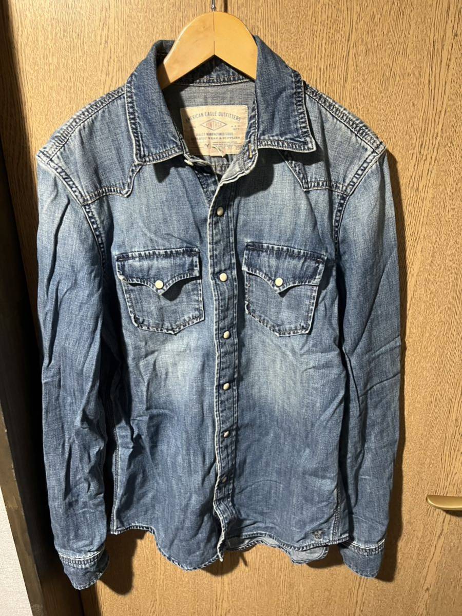アメリカンイーグル デニム ウエスタン シャツ xs拍卖