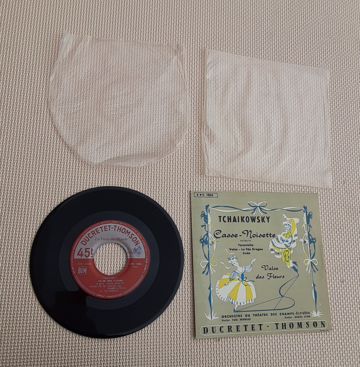 【動作未確認】チャイコフスキー VALSE DES FLEURS 花の円舞曲 胡桃割人形より 昭和レトロ レコード EP くるみ割り人形拍卖