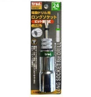 【クリックポスト・メール便 送料無料】差替式 カラー電動ドリル用 ロングソケット 24mm TCD-24L ※820141 ◎18Vインパクト対応拍卖