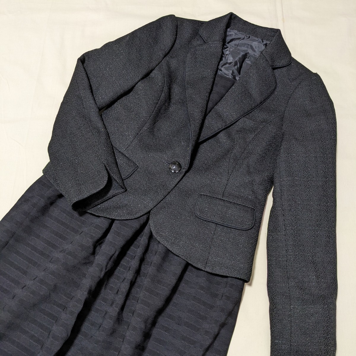 +FR37 新品 未使用 SIDLAY フォーマル レディース 11号 11AR セレモニー スーツ アンサンブル 黒 入学式 卒業式 セレモニースーツ拍卖